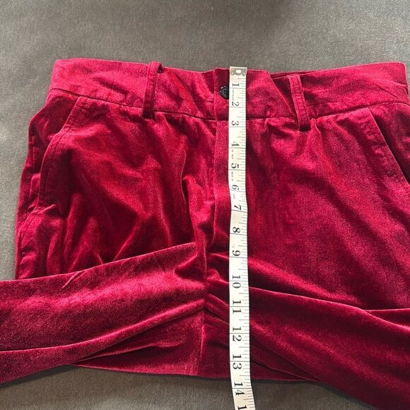 Women’s Red Velvet Double Breasted 2-Piece Pantsuit Peak Lapel Size L NWOT - Picture 12 of 15